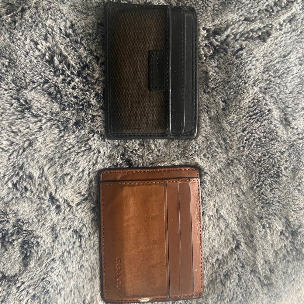 2 authentic coach men’s wallets